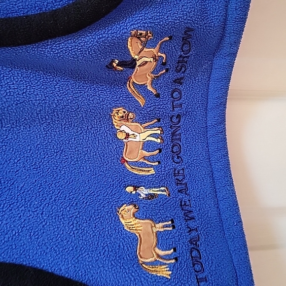DUBLIN EQUESTRIAN💙 FLEECE- Horse 🐎 show Embroidery WARM & COZY - Picture 2 of 11